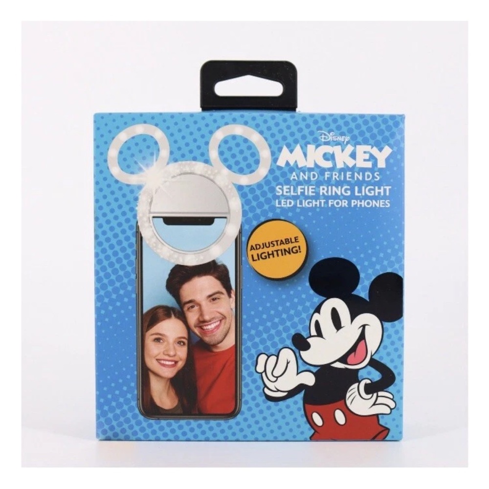 Disney Mickey and Friends Selfie Ring LED Light For Cellphone Phone • MICKEY